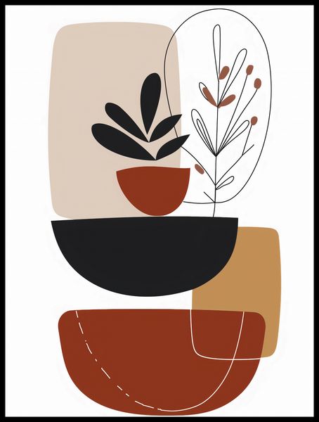 Plakat 60x80cm Botaniczna Abstrakcja zdjęcie 2