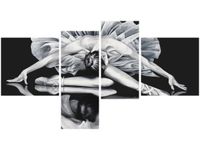 OBRAZ BALLERINA LUSTRZE CZARNO BIAŁY