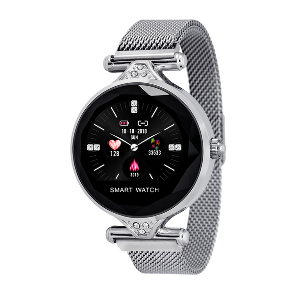 Kobiecy Smartwatch Srebrny Elegancki Zegarek iOS Android WH1 Watchmark zdjęcie 2