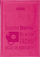 KALENDARZ A5 2026 dzienny książkowy z grawerem PLANER DLA ELEKTRYKA + IMIĘ
