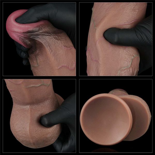 9.5"""" Dual Layered Silicone Cock Xxl zdjęcie 13