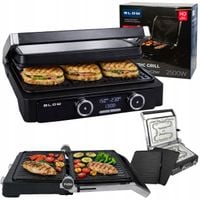 GRILL ELEKTRYCZNY OPIEKACZ TOSTER DO KANAPEK ROZKŁADANY 180° XXL 2500W LCD