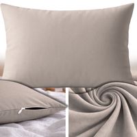 POSZEWKA NA PODUSZKĘ 70x80 CM DUŻA MIĘKKA GŁADKA Z BAWEŁNĄ OEKO-TEX BEŻOWY