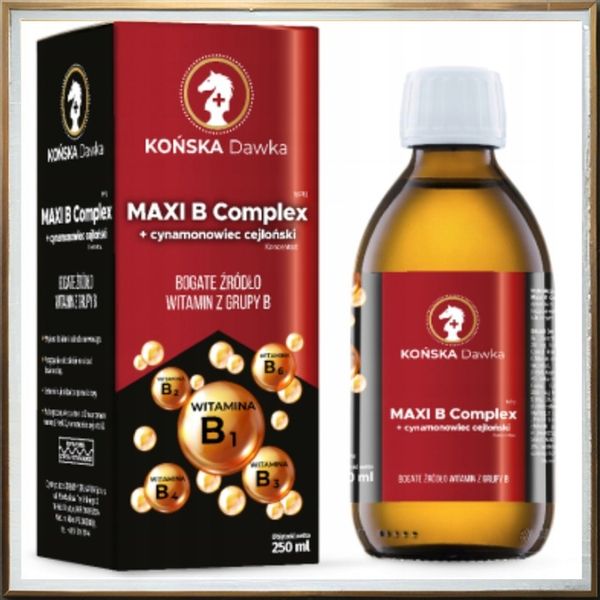 Witamina B B1B2 B3 KOŃSKA DAWKA Cynamonowiec cejloński MAXI B Complex zdjęcie 10