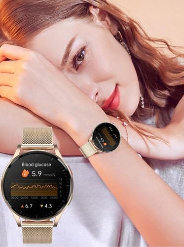 ZEGAREK DAMSKI SMARTWATCH AMOLED EKG POMIAR CUKRU CIŚNIENIE TEMPERATURA na Arena.pl