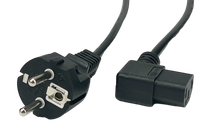 POS AC cable C13-QT3W-90L[10A]-CEE7/7-YJ-03[10A] H03VV-F3G0,75 L=1500 black