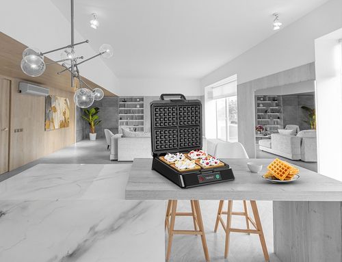 GOFROWNICA na 4 chrupiące GOFRY SZYBKIE NAGRZEWANIE MOCNA 1500W na Arena.pl