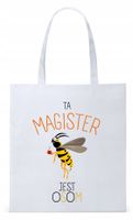 Torba Biała Eco Shopper Dla Magistra Prezent Z Nadrukiem Ze Zdjęciem