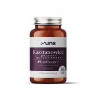 UNS KASZTANOWIEC + BIOPERINE 60 vege kaps KRĄŻENIE, ŻYŁY, CIĘŻKIE NOGI