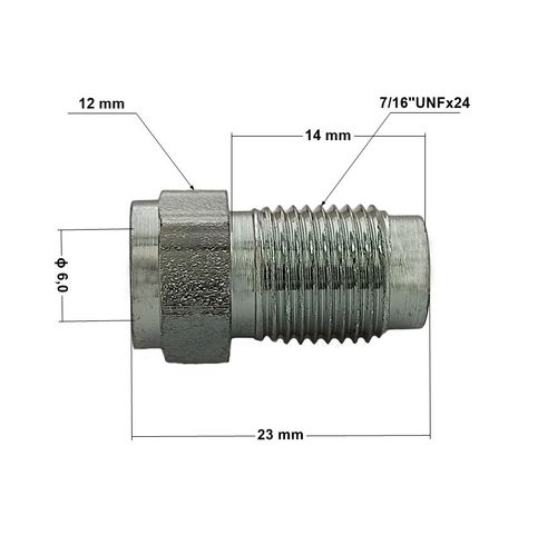 KPS-26 Końcówka przewodu hamulcowego sztywnego 7/16''x24 UNF rurka 6 na Arena.pl