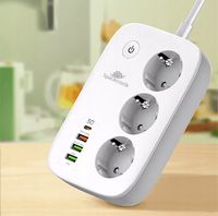 Listwa Zasilająca SMART WiFi Tuya Przedłużacz 3 AC 4 USB 2m Spacetronik