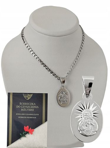 SREBRNY MEDALIK MATKA BOSKA SZKAPLERZNA-PRÓBA-925 Z ŁAŃCUSZKIEM na Arena.pl