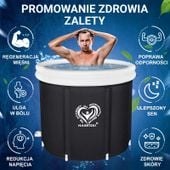 Beczka do hartowania, morsowania, regeneracji - składana wanna  400L