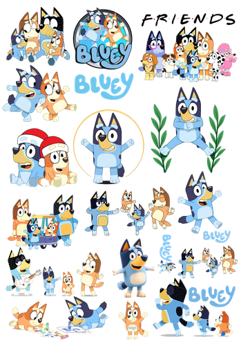 Duży Zestaw Mega Tatuaży zmywalnych - Bluey na Arena.pl