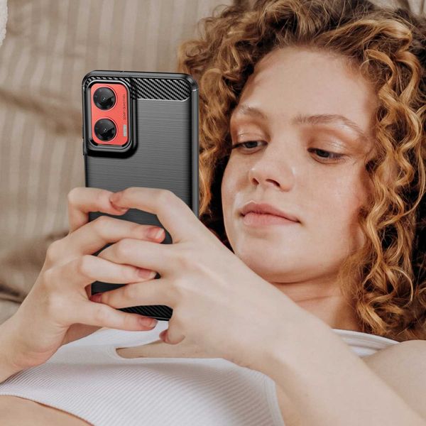 Spacecase Carbon Motorola G35 5G Black zdjęcie 5