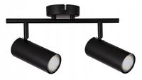Lampa ścienna sufitowa czarna 2 reflektorki regulowane loft 36 cm Candellux
