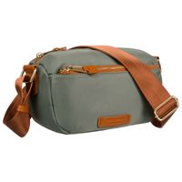 nylonowa listonoszka damska w zielono-brązowym kolorze