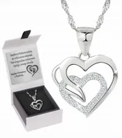 SREBRNY NASZYJNIK SERCE SREBRO 925 ŁAŃCUSZEK DAMSKI Z ZAWIESZKĄ GRAWER