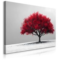 Obraz Ścienny Do Salonu Czerwone Drzewo Abstrakcja Pustynia 120cm x 80cm