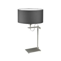 Lampka ALASKA abażur grafitowy stelaż srebrny