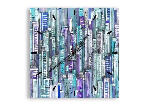 Zegar Ścienny - Drapacze Chmur - 60X60 Cm - C3Ac60X60-3857 na Arena.pl