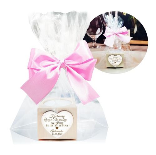 Podziękowanie dla Rodziców Chrzestnych na Komunię Chrzest świecznik na Arena.pl