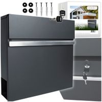 Skrzynka pocztowa na listy pocztę gazety geometryczna antracyt Apoti