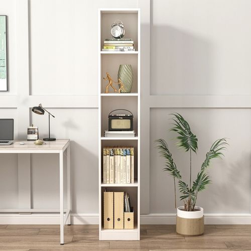 BIAŁY REGAŁ STOJĄCY NA KSIĄŻKI WYSOKI SEGREGATORY BIURO SALON LOFT 182 na Arena.pl