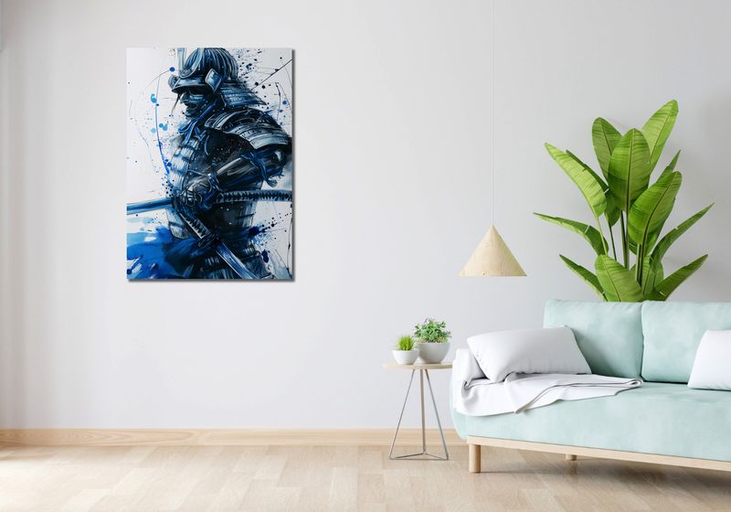 Obraz 70x100cm Samuraj w Błękicie zdjęcie 2