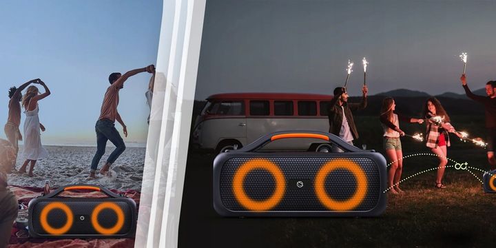 Głośnik Bluetooth Przenośny MANTA SPK216 USB GOODRAM 32GB XBASS Radio TWS zdjęcie 2