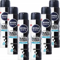 NIVEA Antyperspirant męski Black&White 6x250ml