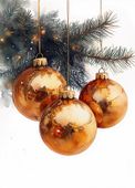 Plakat 13x18cm Bombki 2 Świąteczny Zimowy Boże Narodzenie Święta