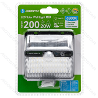 Lampa solarna ścienna z czujnikiem 6500K kryształowa kratka mocne światło