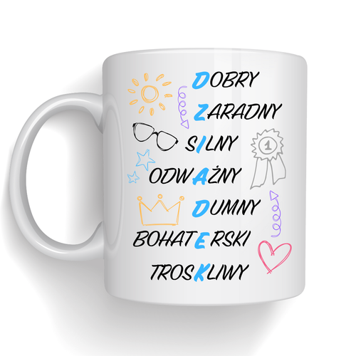 Kubek z nadrukiem Cechy Dziadka na Arena.pl