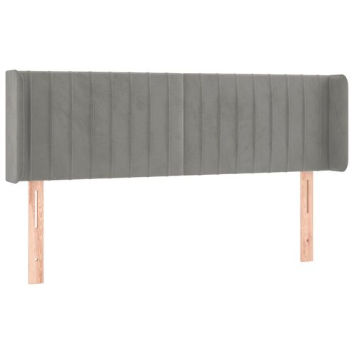 Zagłówek uszak, jasnoszary, 147x16x78/88 cm, aksamit na Arena.pl