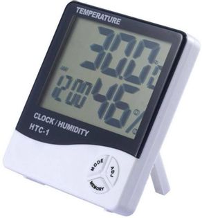 Higrometr Termometr Zegar Wilgotnościomierz HTC-1