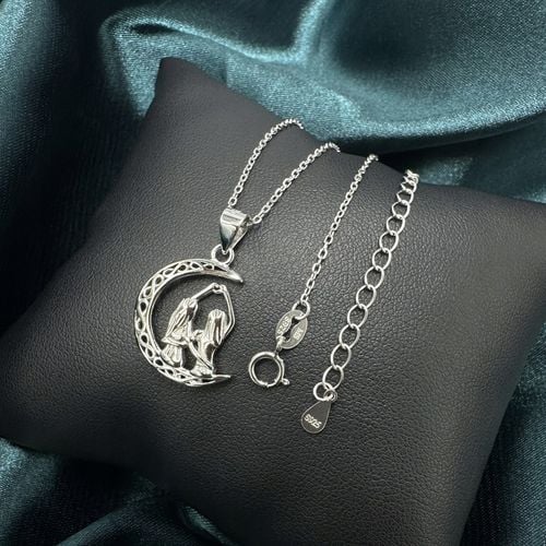 Srebrny Naszyjnik Księżyc Nieskończoność Symbol Przyjaźni Prezent dla Mamy na Arena.pl