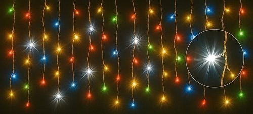 Lampki LED 1000 Kurtyna Świetlna Sople ZEWNĘTRZNE Girlanda multikolor na Arena.pl