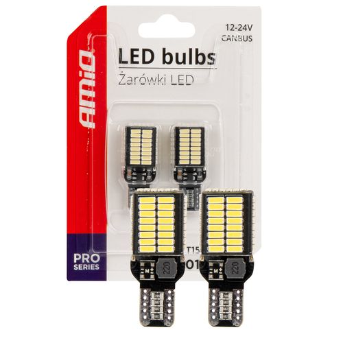 Żarówki LED Amio 03724 W16W 21W 54x4014 SMD CANBUS White 12V/24V 2 sztuki na Arena.pl