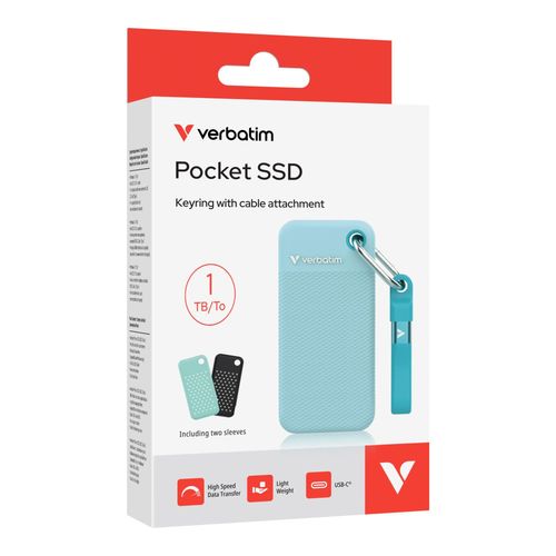 Dysk SSD zewnętrzny Verbatim Pocket 1TB USB-C 3.2 Gen 2 niebieski na Arena.pl
