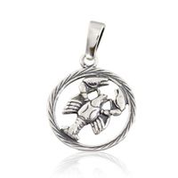 SREBRNY WISIOREK ZNAK ZODIAKU RAK PRÓBA SREBRA 925