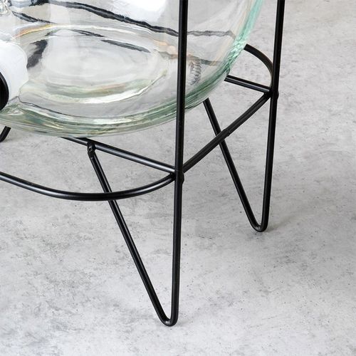 Słój Dozownik do Napojów z Kranikiem Czarnym Stojakiem Szklany VILDE 4,2 L na Arena.pl