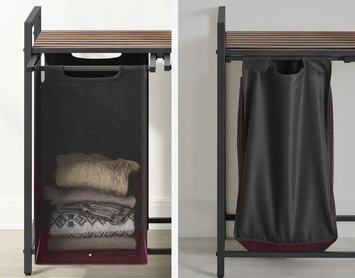 Kosz wolnostojący 2 PRZEGRÓDKI na pranie 2x46L 73 x 33 x 72 CZARNY z na Arena.pl