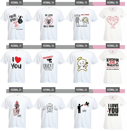 KOSZULKA z nadrukiem WALENTYNKI trafiona zatopiona na Arena.pl