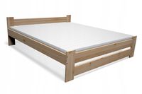 ŁÓŻKO DREWNIANE sosnowe 140x200 + STELAŻ + MATERAC