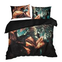 Pościel Eva16 200x220 + 70x80 cm czarna miękka satyna