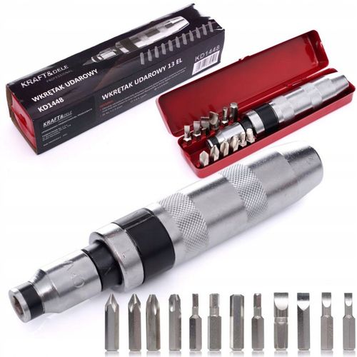 WKRĘTAK WYKRĘTAK UDAROWY DO POBIJANIA Kraft&Dele KD1448 ZESTAW BITSY na Arena.pl