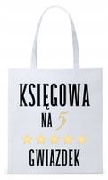 Dla Księgowej Księgowego Torba Eco Biała Shopper Z Nadrukiem Ze Zdjęciem
