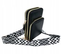 Sara Moda - torebka rowerówka portfel etui na telefon czarny mat 327