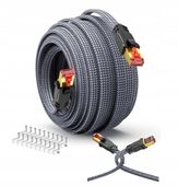 Kabel Sieciowy Ethernet Rj45 Cat8 40Gbps 15M Lan Nylon Długi Szary